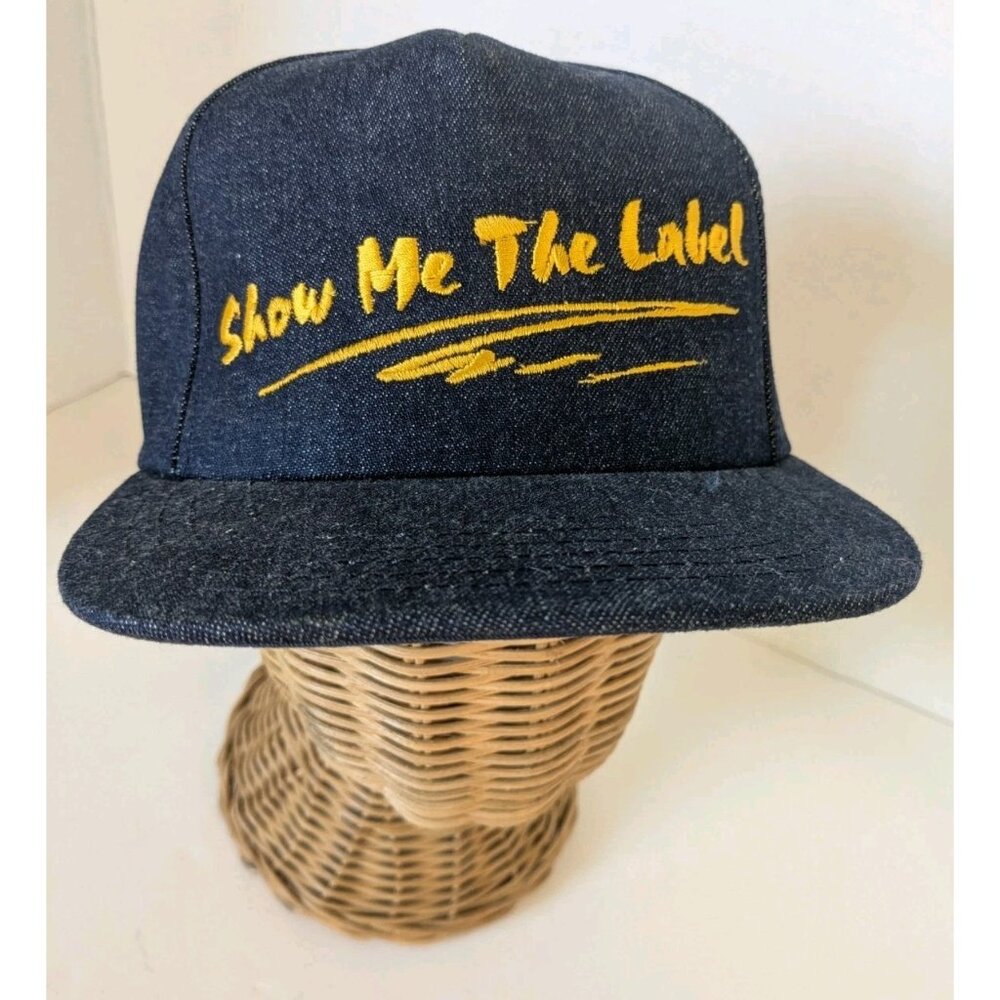 Union-Made "Show Me The Label" Hat Cap Snapback SMWIA Labor Denim Look-USA Made